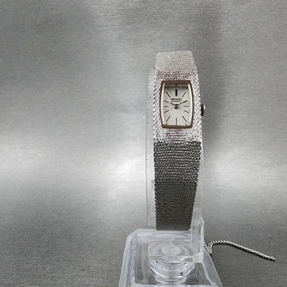 Seiko Tank Watch Women 12mm Silver Dial Silver Tone 13205039 New Battery5