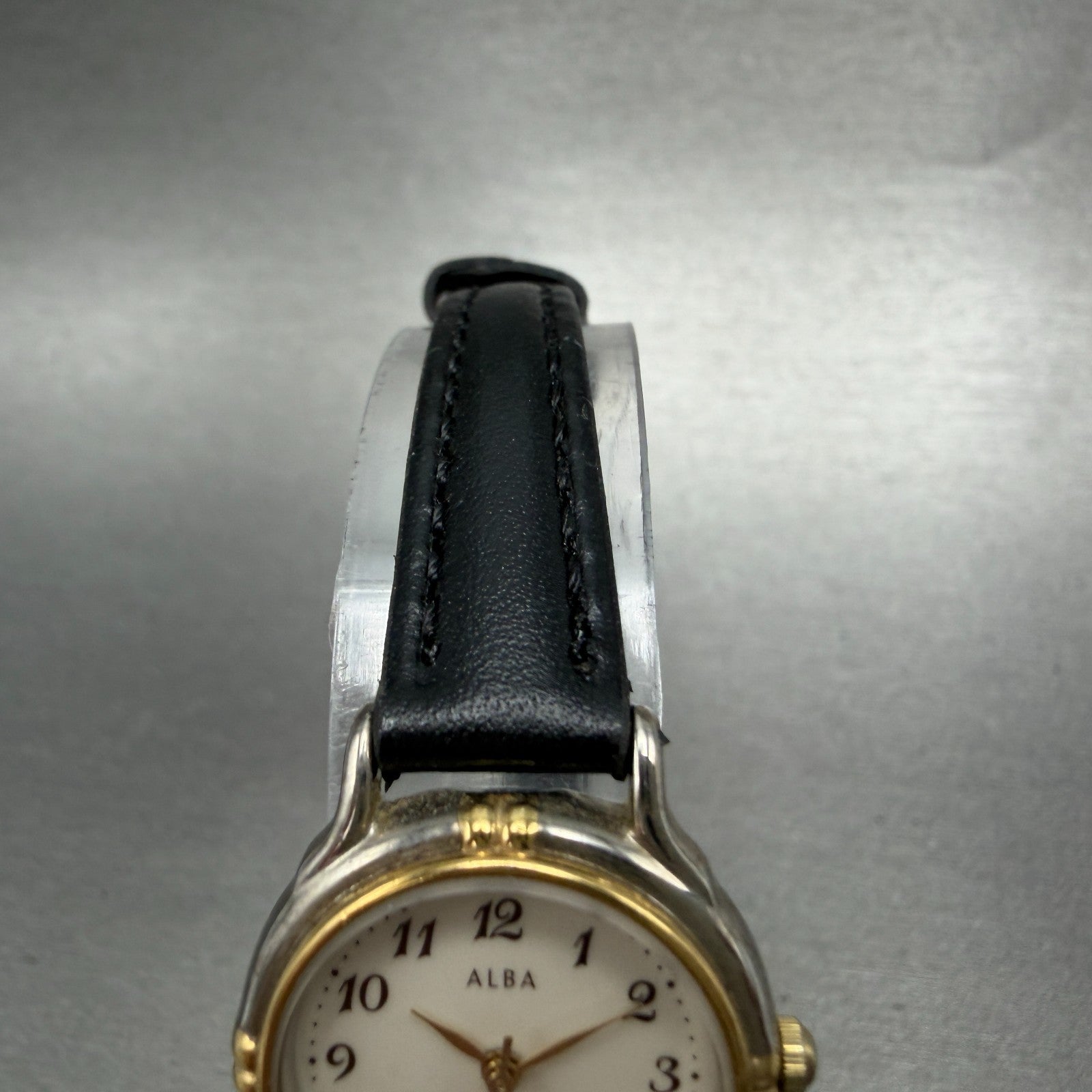 Seiko Alba Watch Women 23mm White Dial Two Tone Round 1N01-0EM0 New Battery4
