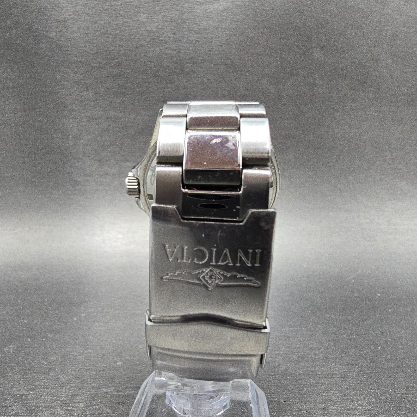 Invicta Pro Diver Automatic Watch Men 40mm Black Dial Silver Tone Date PARTS8