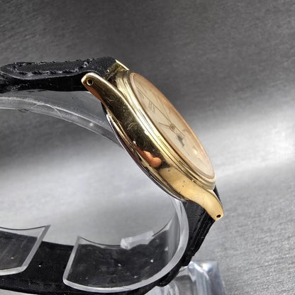 Seiko Moon Phase Watch Men 33mm Cream Dial Gold Tone Date 6F22-7000 New Battery3