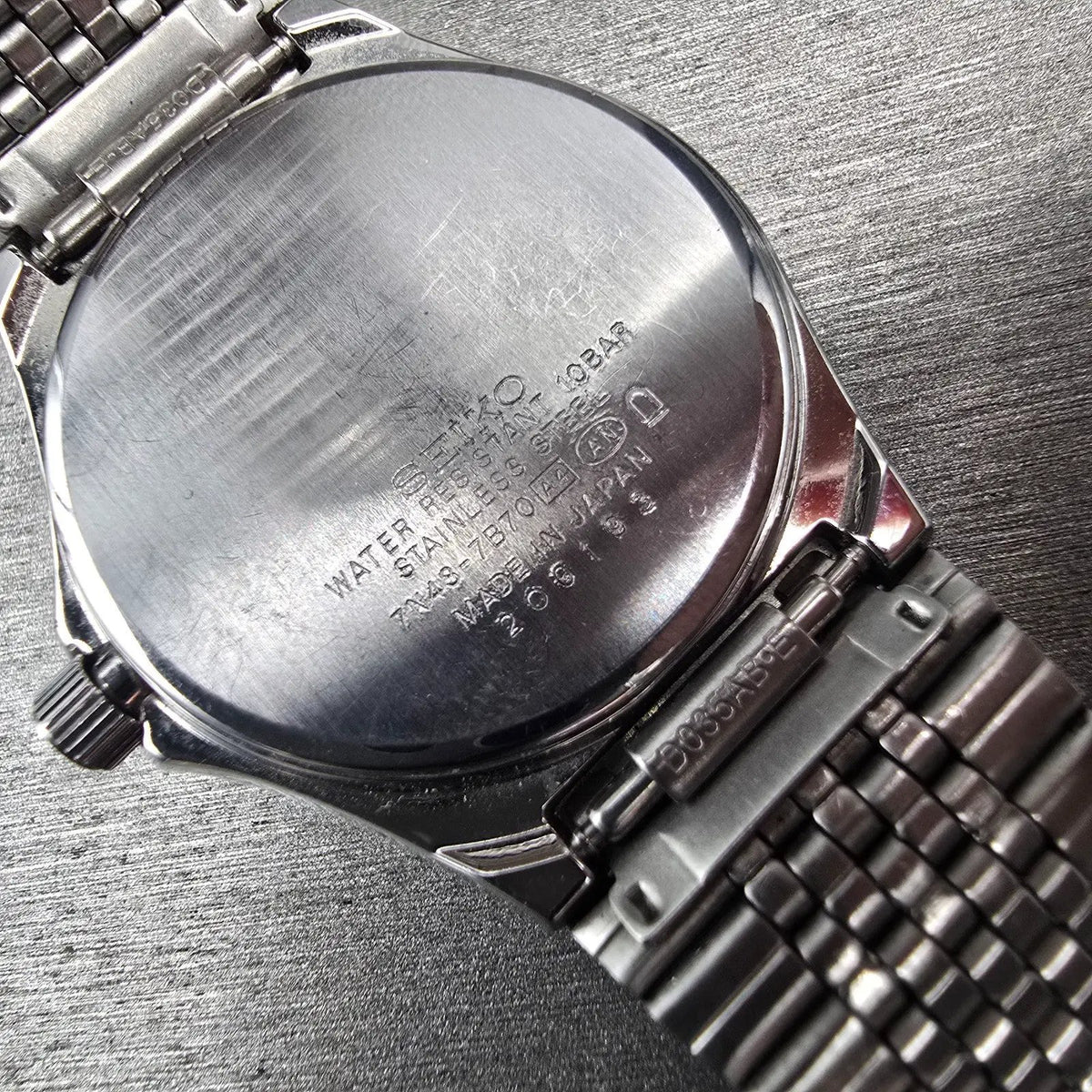 Seiko Spirit Watch Men 34mm White Dial Silver Daydate 7N43-7B70 New Battery JDM10