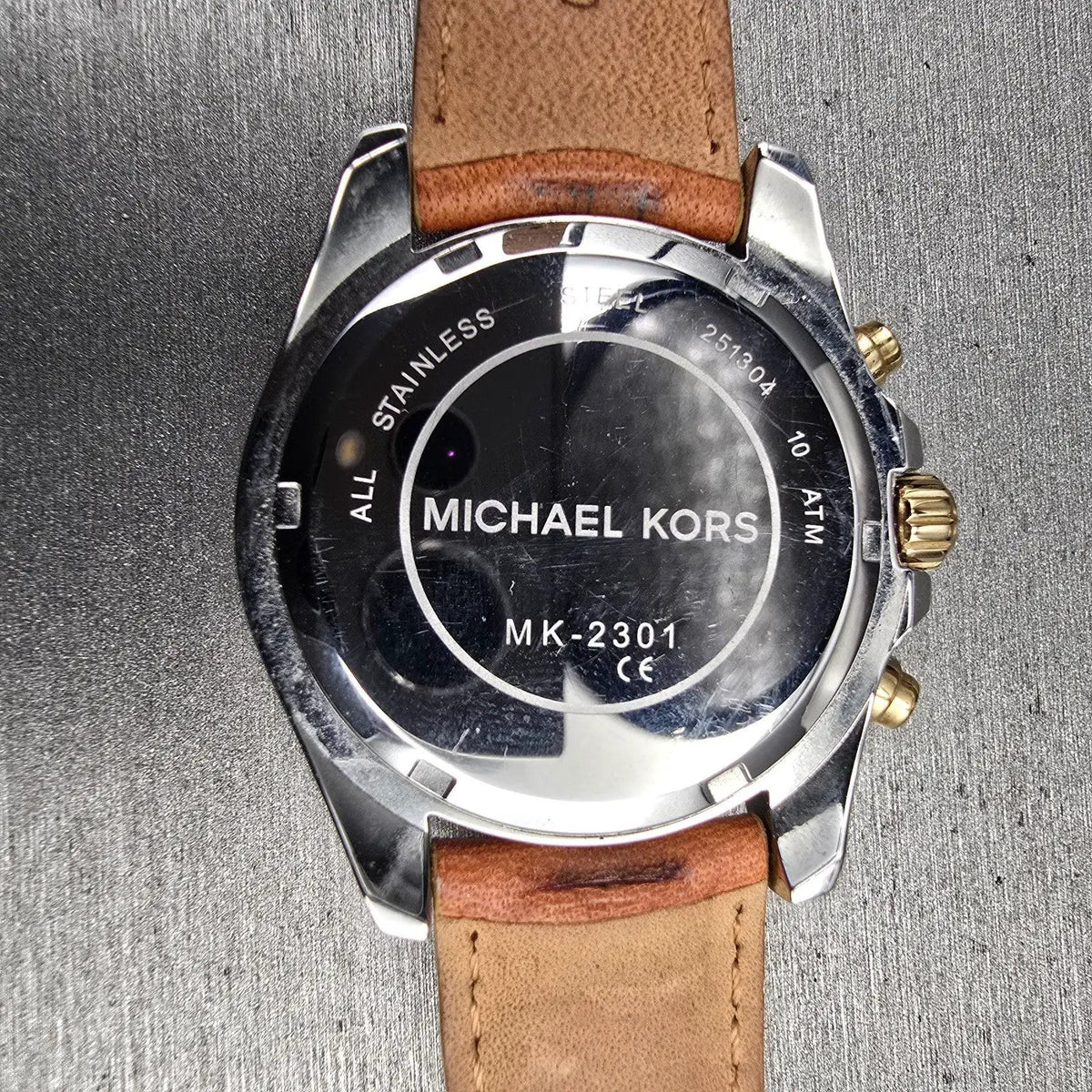 Michael Kors Bradshaw Watch Women 36mm Silver Dial Chrono Date MK-2301 New Batt10