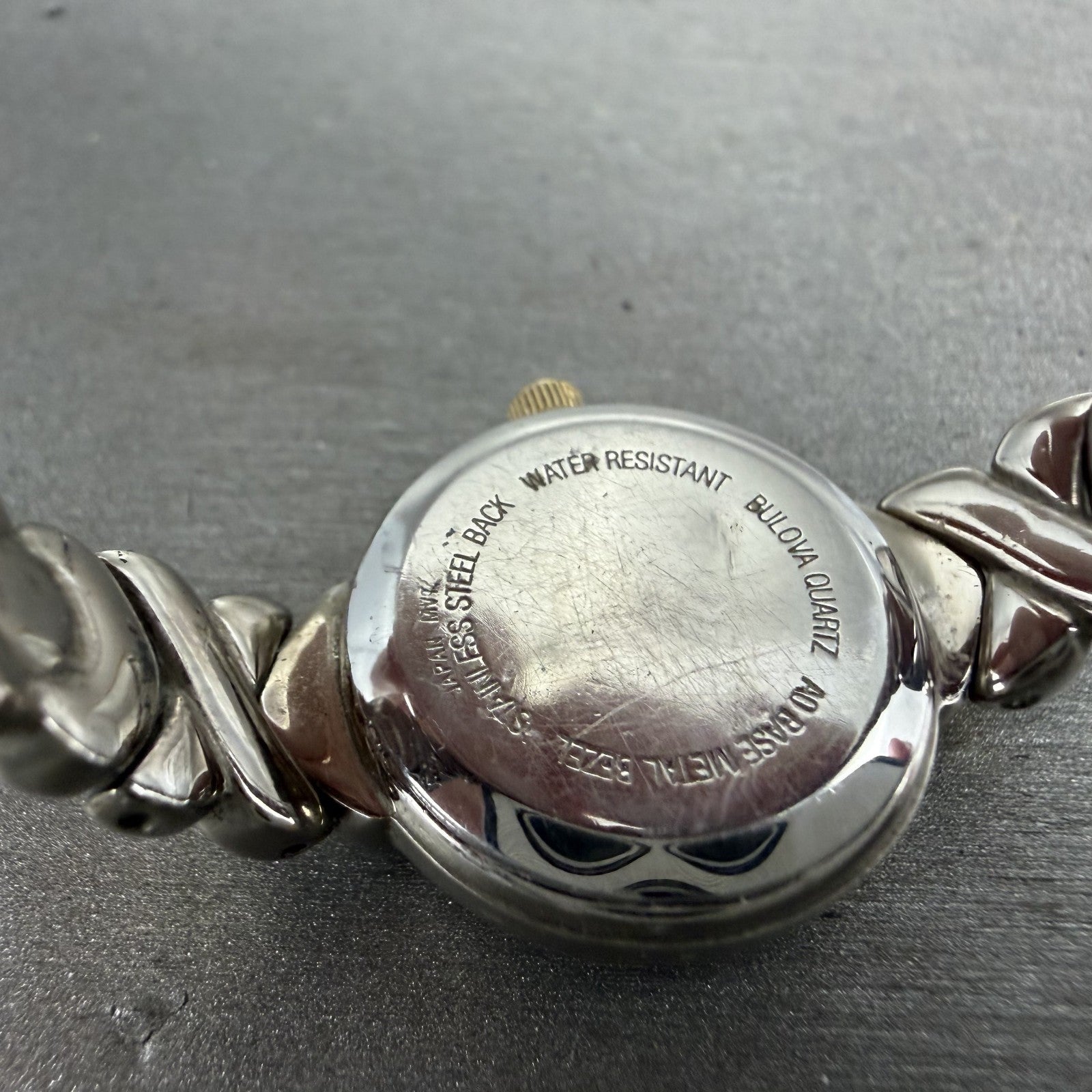 Bulova Watch Women 20mm White Dial Two Tone Round Bracelet 98T23 New Battery9