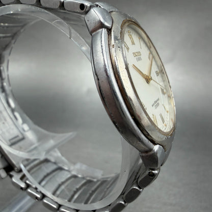 Citizen Exceed Euros Watch Men 33mm White Dial Two Tone 0330-H03558 New Battery3