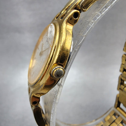 Seiko Watch Women 22mm White Dial Gold Tone Round 1n000a99 New Battery2