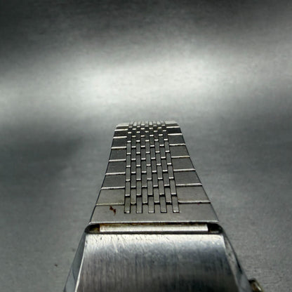 Citizen Digital Watch Men 35mm Black Dial Silver Tone Alarm 4-095651 PARTS VTG5