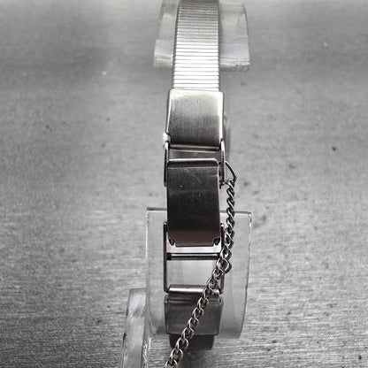 Seiko Watch Women 17mm Blue Dial Silver Tone Rectangle 1100-5729 Manual Works7