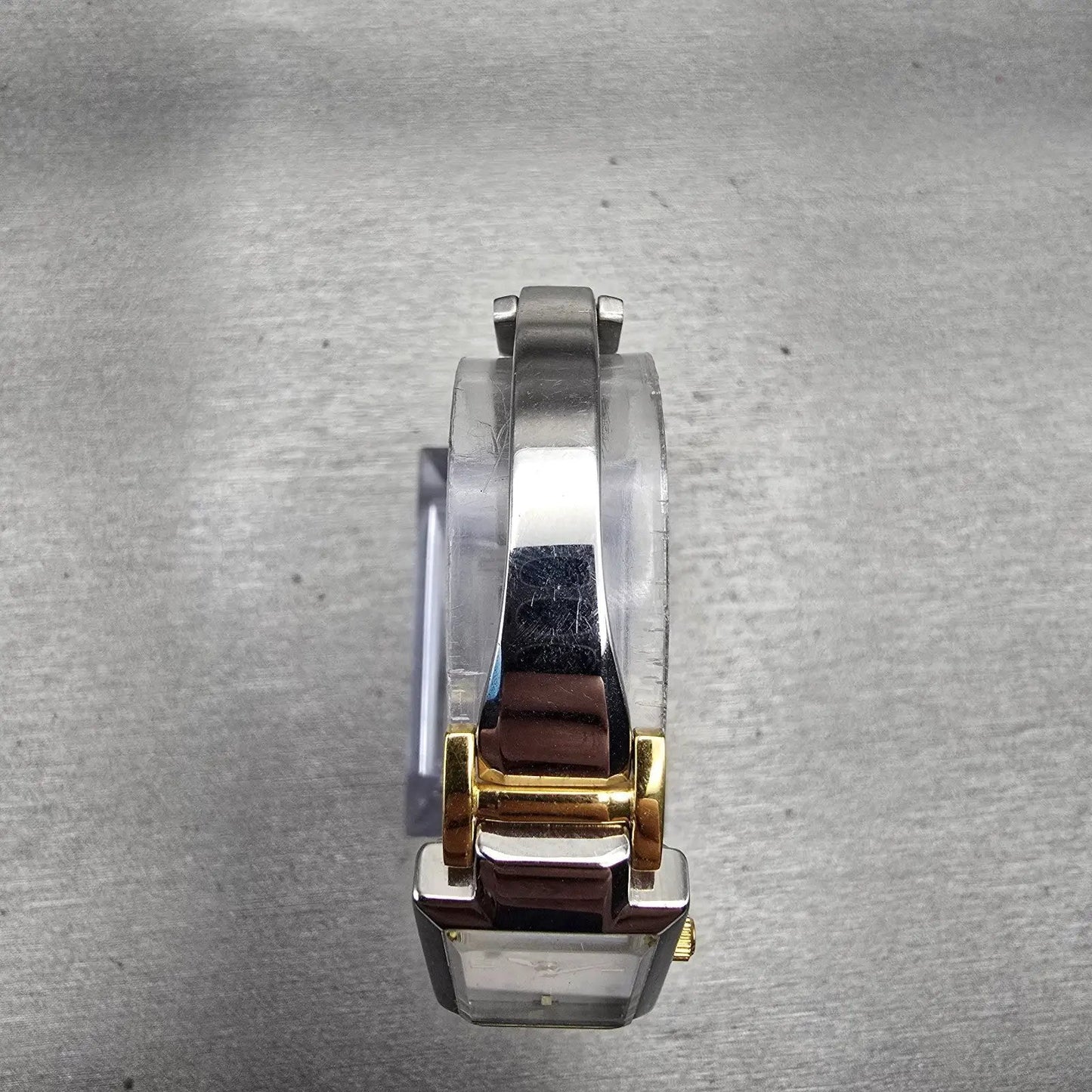 Bulova Watch Women 18mm MOP Dial Two Tone Rectangle Bangle 98L149 New Battery4