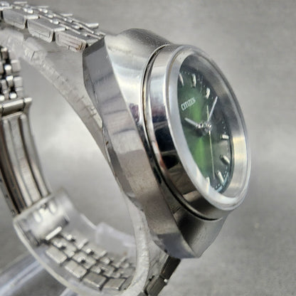 Citizen Watch Women 24mm Green Dial Silver Tone Date 4530934 Manual Wind PARTS5