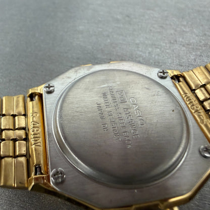 Casio Digital Watch Men 33mm Gold Tone Alarm Chrono Daydate A159WGE New Battery9