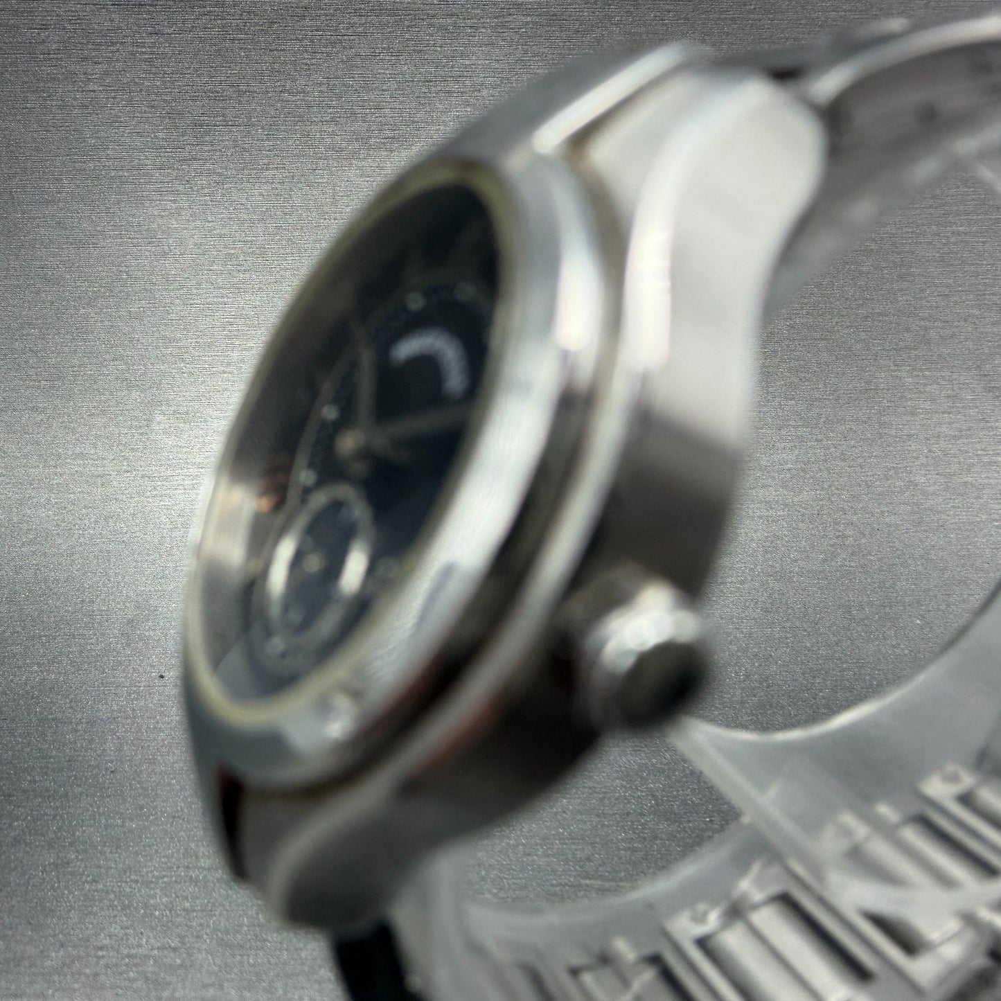 Philip Stein Watch Women 28mm Black Dial Silver Tone Small Seconds New Battery2
