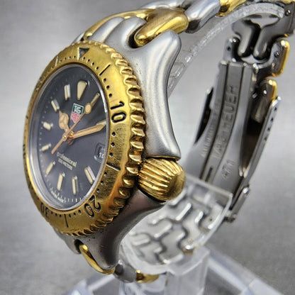 TAG Heuer Professional Watch Women 29mm Black Dial Two Tone Date S95215 New Bat3