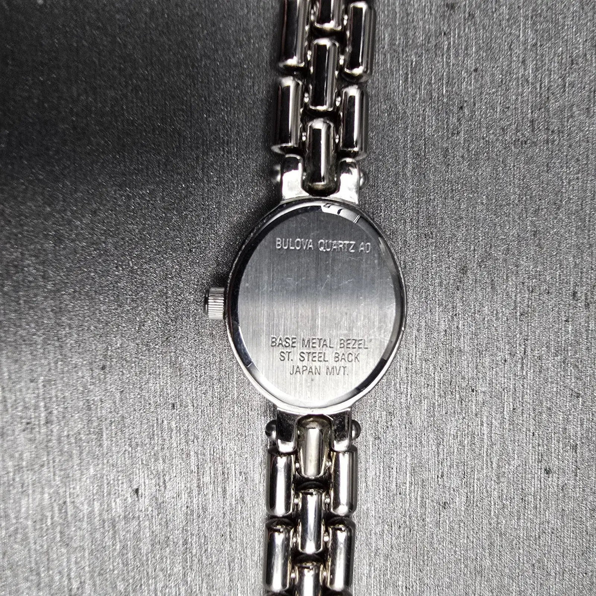 Bulova Watch Women 16mm Silver Dial Silver Tone Oval 91L14 New Battery10