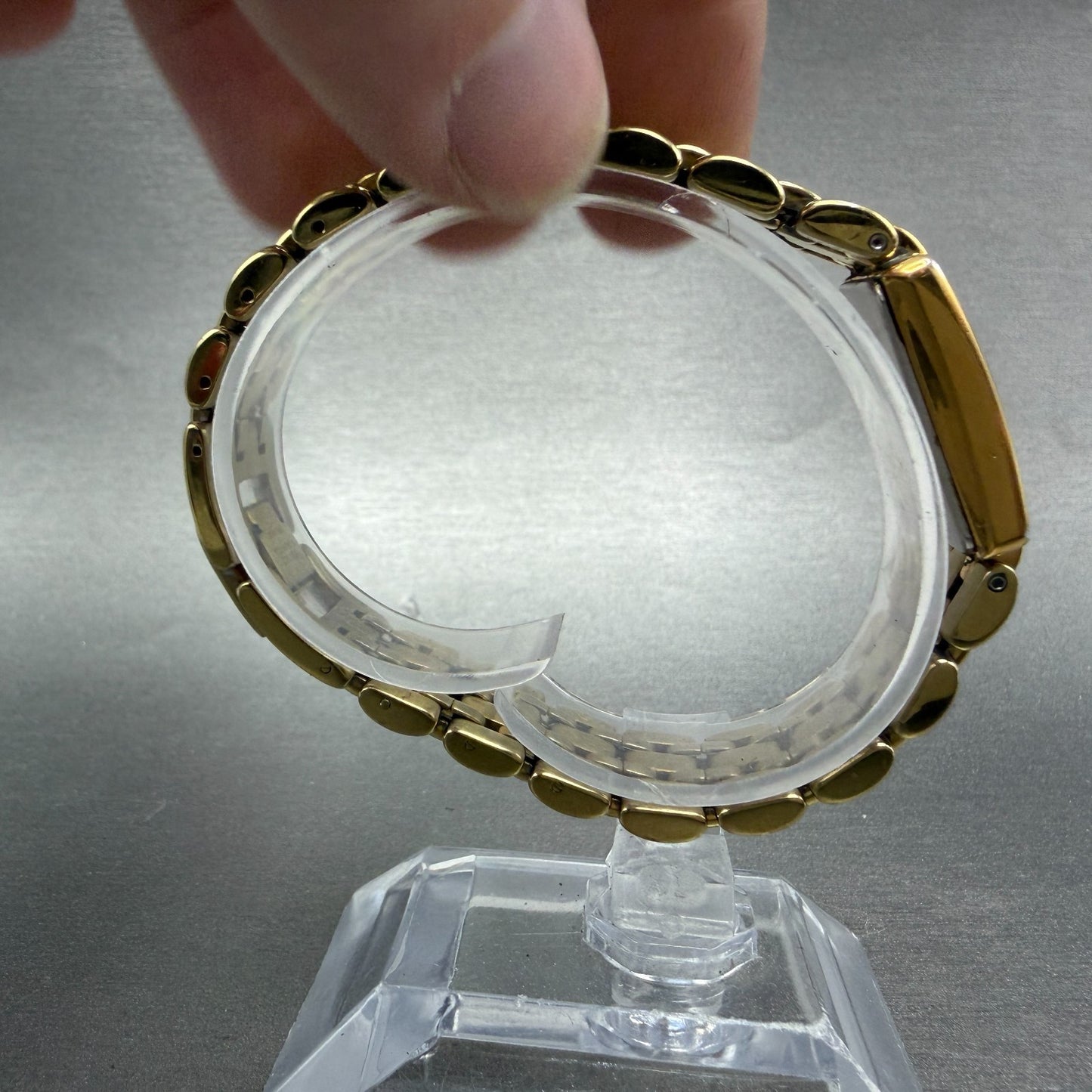 Seiko Tank Watch Women 17mm Champagne Dial Gold Tone 1N00-6B79 New Battery VTG8