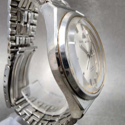 Orient AAA Deluxe Crystal Watch Men 35mm Silver Dial Steel Daydate Automatic