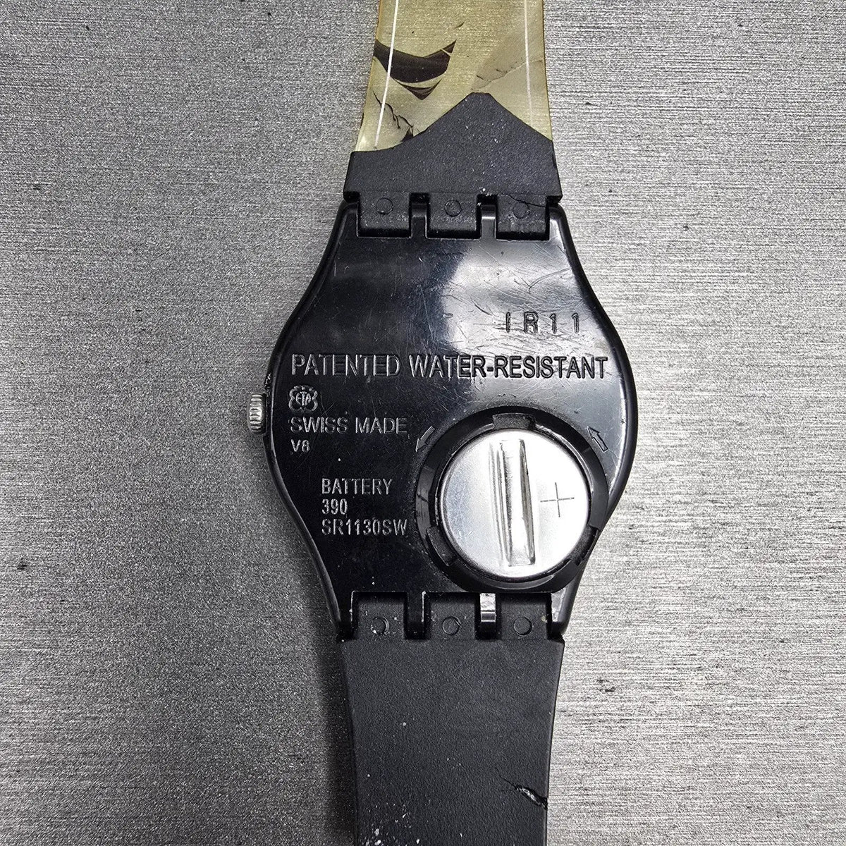 Swatch 1920 Watch Men 34mm Black Dial Black Case Round GB275 New Battery READ8