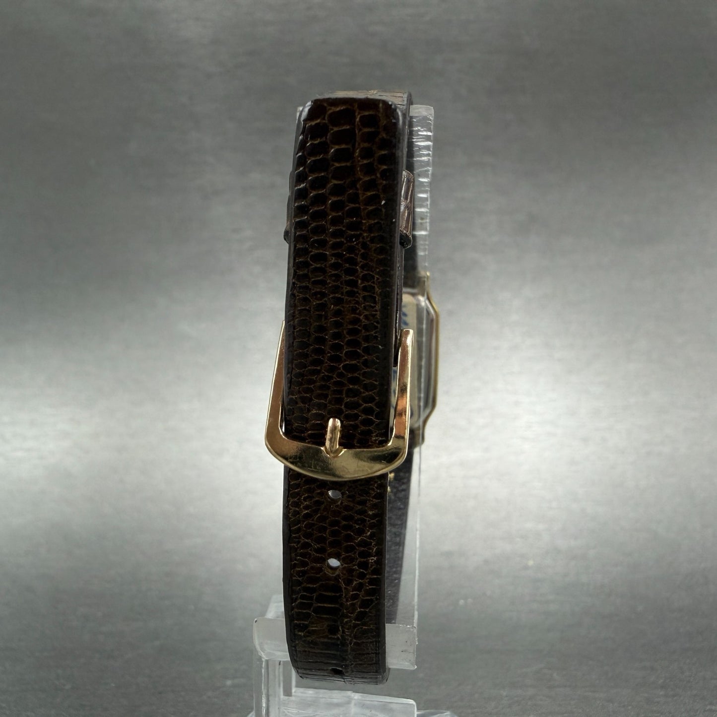 Seiko Watch Women 18mm Brown Dial Gold Tone Octagon 2C20-5509 New Battery NOS7