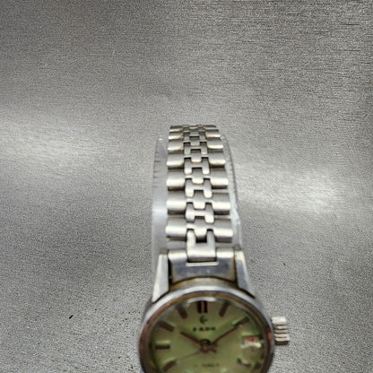 Rado Watch Women 21mm Green Dial Silver Tone Date Manual Wind 781/1 Runs4