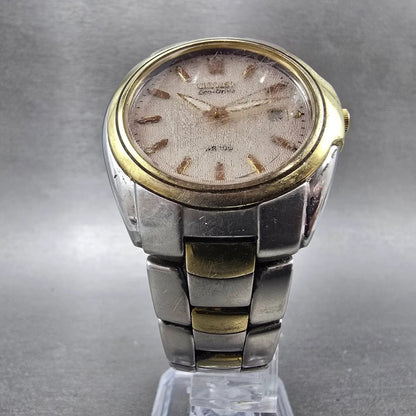 Citizen Eco-Drive Watch Men 39mm White Dial Two Tone Date F810-S005353 Runs5