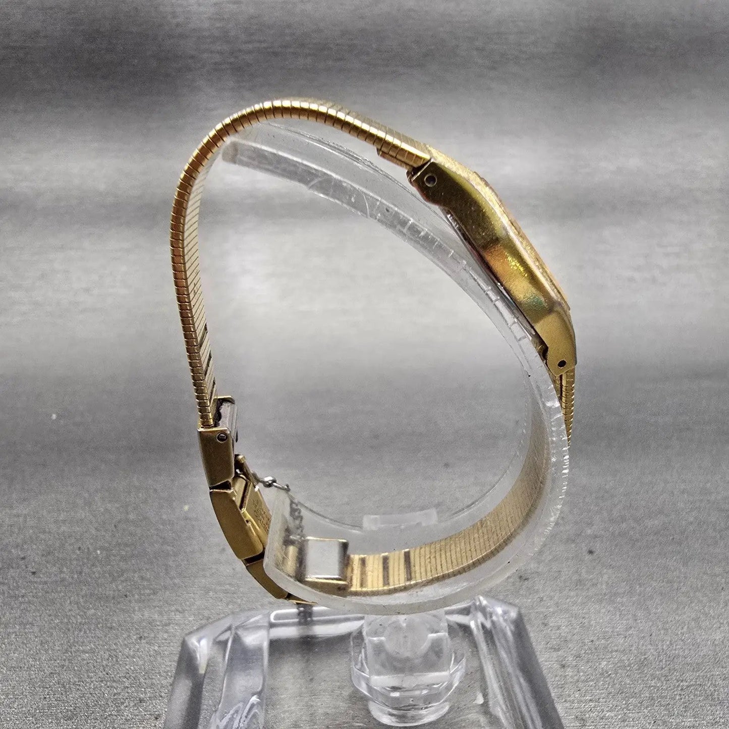 Seiko Watch Women 16mm Gold Dial Gold Tone Octagon 2P20-5H39 New Battery Vintage8