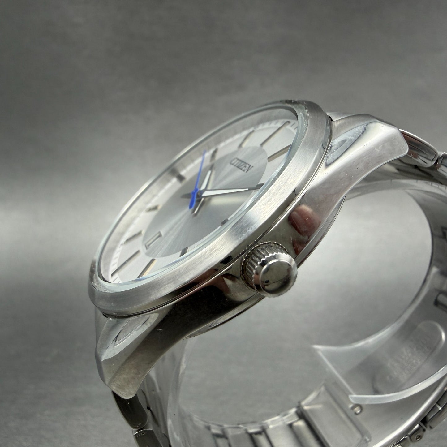Citizen Watch Men 42mm Silver Dial Silver Tone Date 1112-S093368 New Battery2