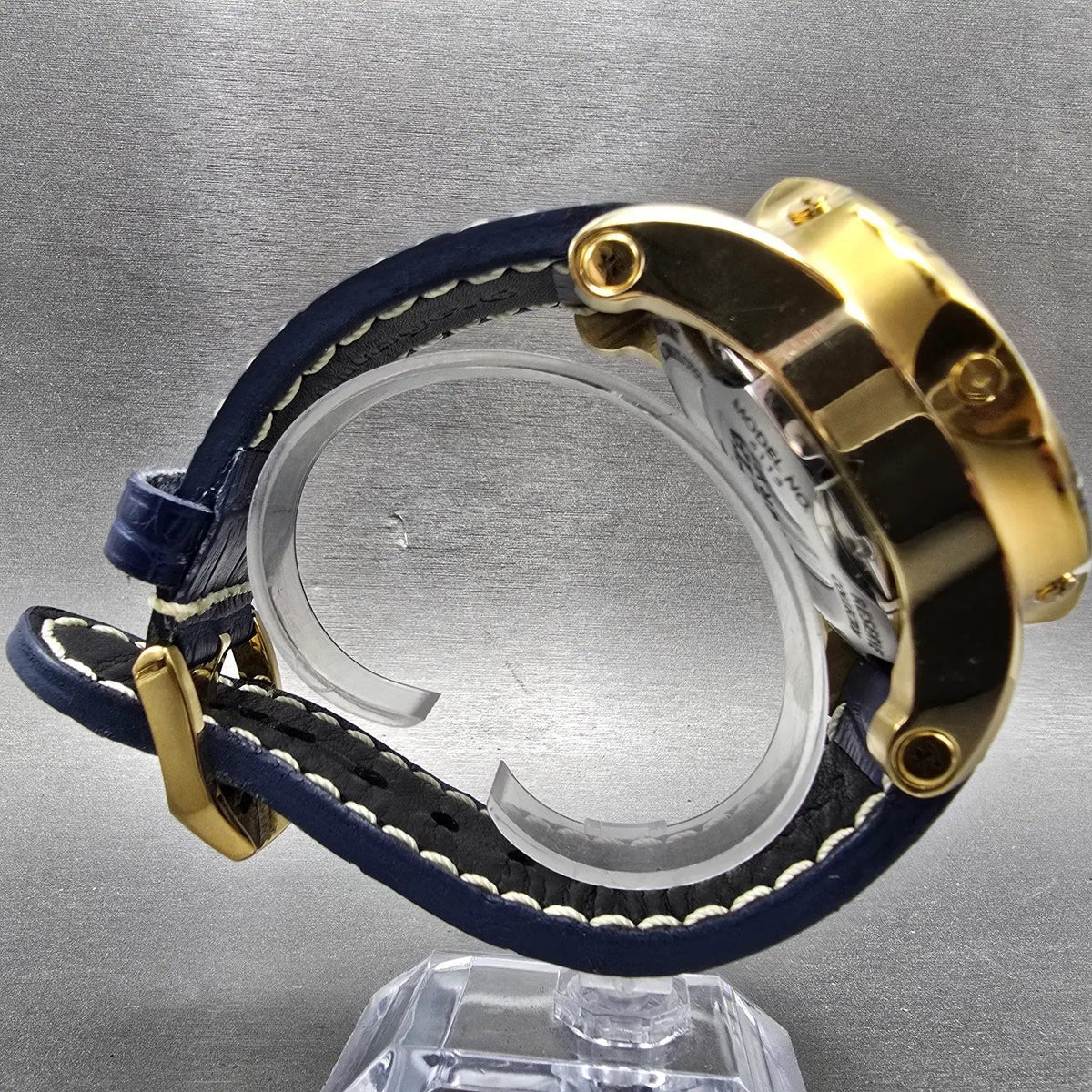Invicta Venom Chronograph Watch Men 52mm Blue Dial Gold Tone Date 6113 New Batt9