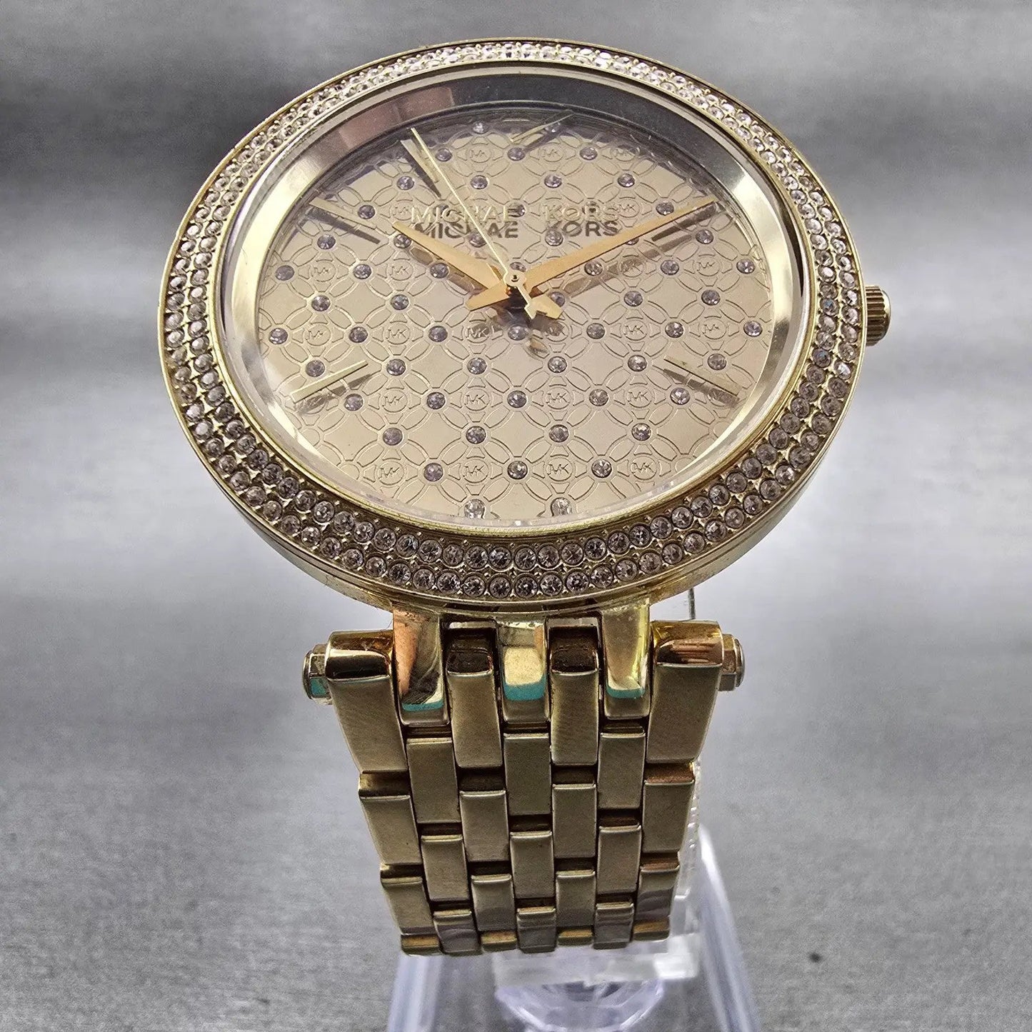 Michael Kors Darci Watch Women 39mm Gold Dial Gold Tone MK3398 New Battery5