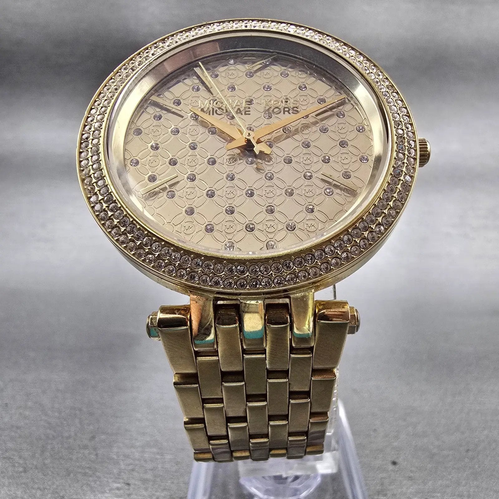 Michael Kors Darci Watch Women 39mm Gold Dial Gold Tone MK3398 New Battery5