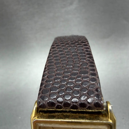 Seiko Tank Watch Men 25mm Champagne Dial Gold Tone Date 5Y32-5149 PARTS Vintage5