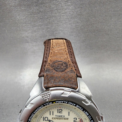 Timex Expedition Shenmue Watch Men 40mm White Dial Silver Tone Alarm New Battery4