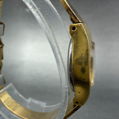 Seiko Watch Women 16mm Champagne Dial Gold Tone Round 5420-0029 New Battery VTG3