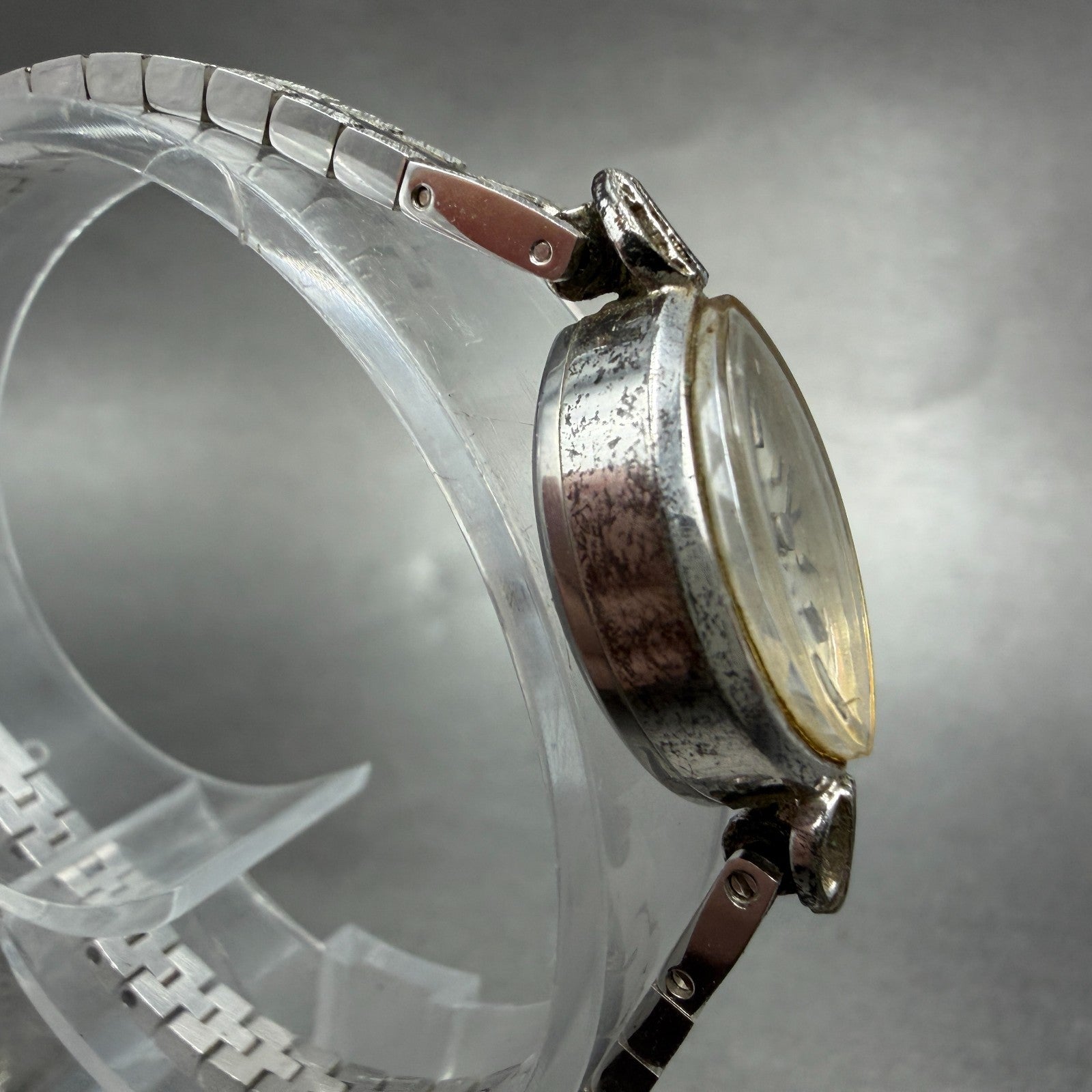 Seiko Watch Women 15mm Silver Dial Silver Tone Oval Manual 11-7430 Runs Vintage3