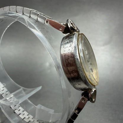 Seiko Watch Women 15mm Silver Dial Silver Tone Oval Manual 11-7430 Runs Vintage3