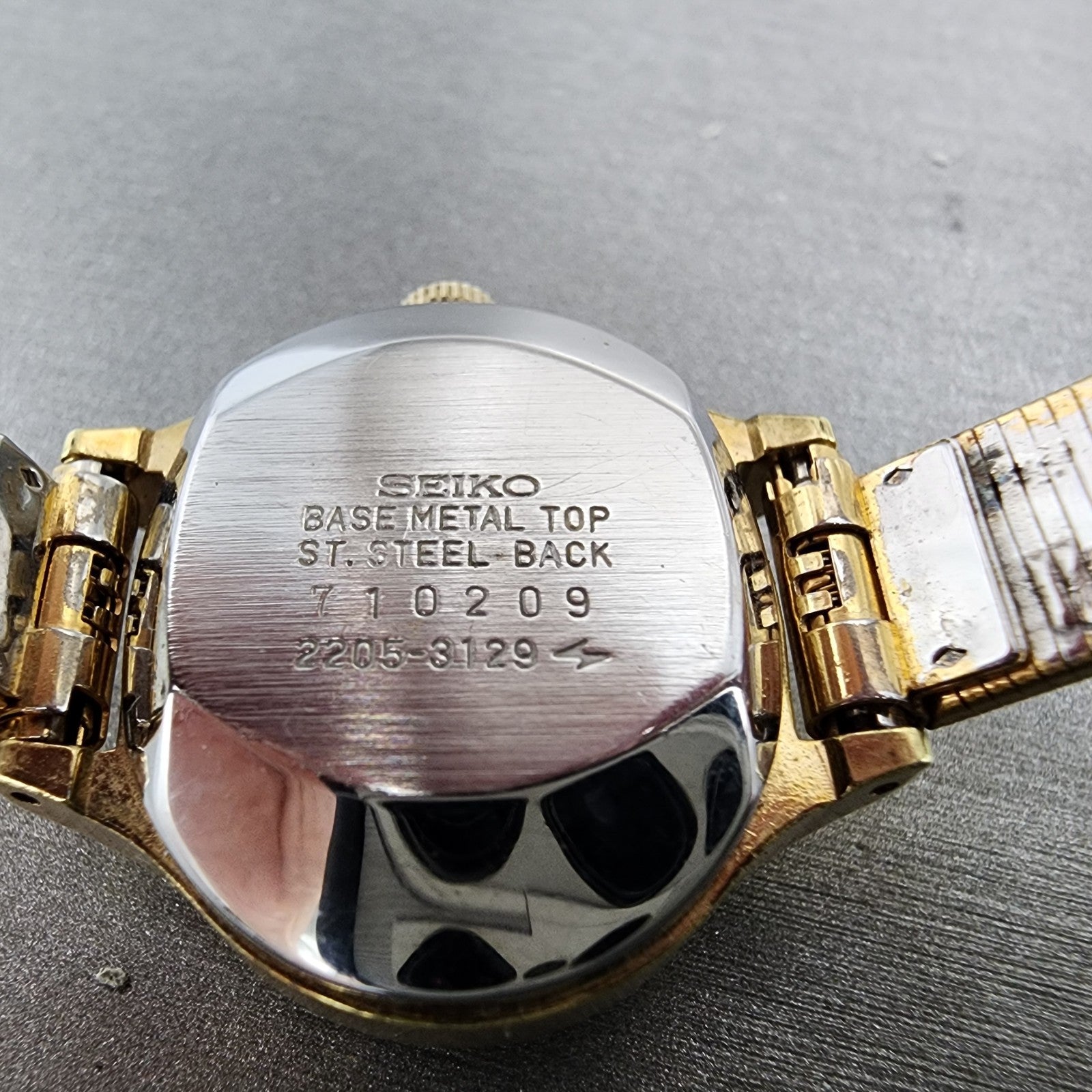 Seiko Automatic Watch Women 27mm Brown Dial Gold Tone Date 22063129 PARTS10
