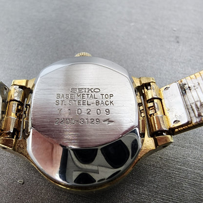 Seiko Automatic Watch Women 27mm Brown Dial Gold Tone Date 22063129 PARTS10