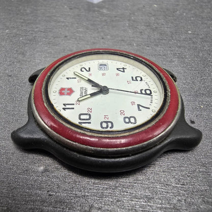 Victorinox Swiss Army Watch Men 39mm White Dial Black Tone Date Round PARTS MKNK4