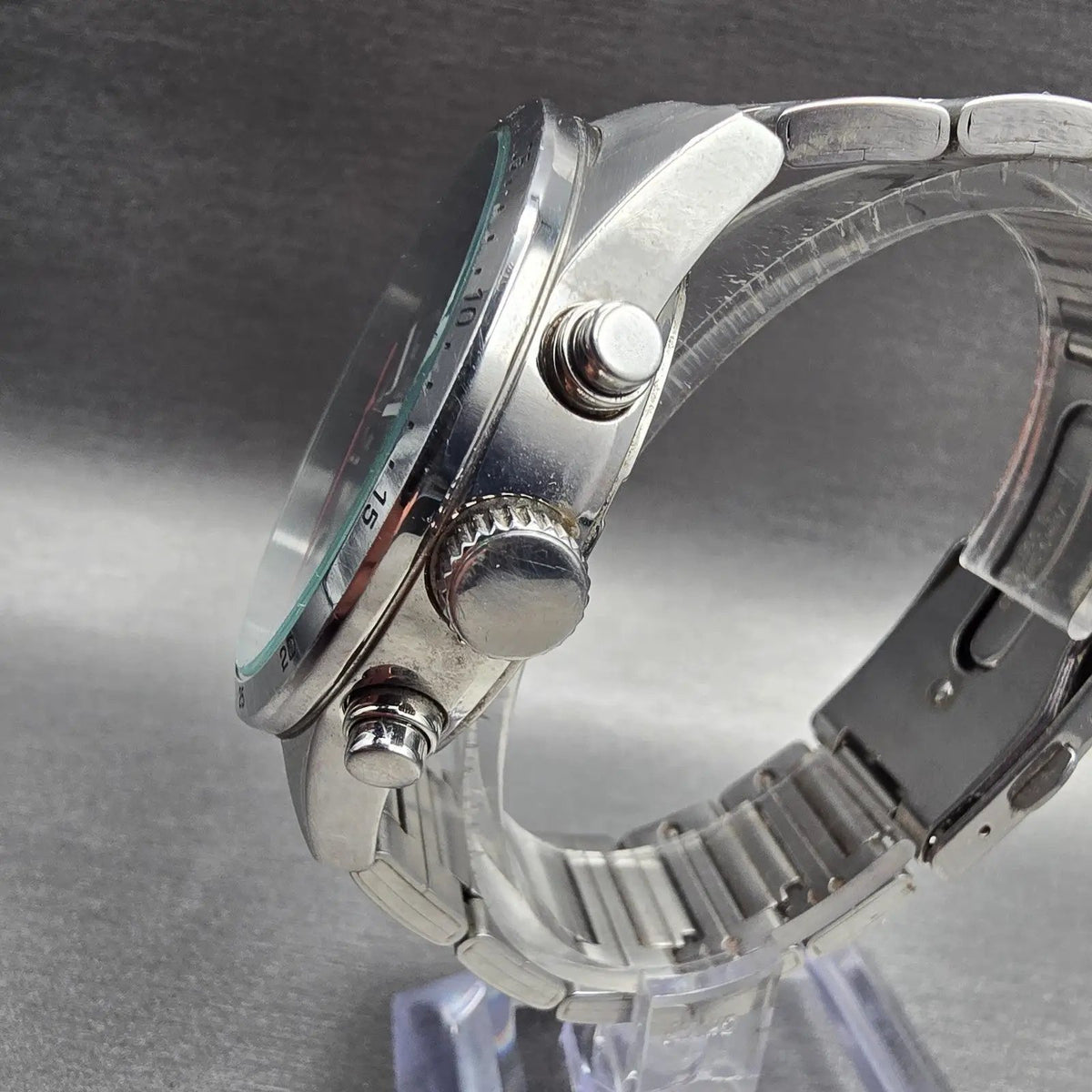 Pulsar Chronograph Watch Men 42mm Blue Dial Silver Tone Date VD53-X001 New Batt2