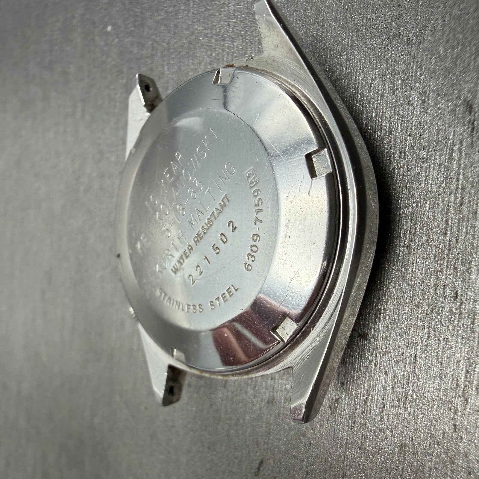 Seiko Automatic Watch Men 36mm Silver Dial Silver Tone Daydate 6309-7159 PARTS12