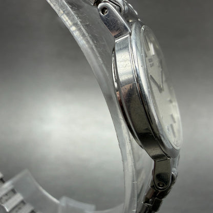 Seiko Watch Women 23mm Silver Dial Silver Tone Round 1400-0049 New Battery3