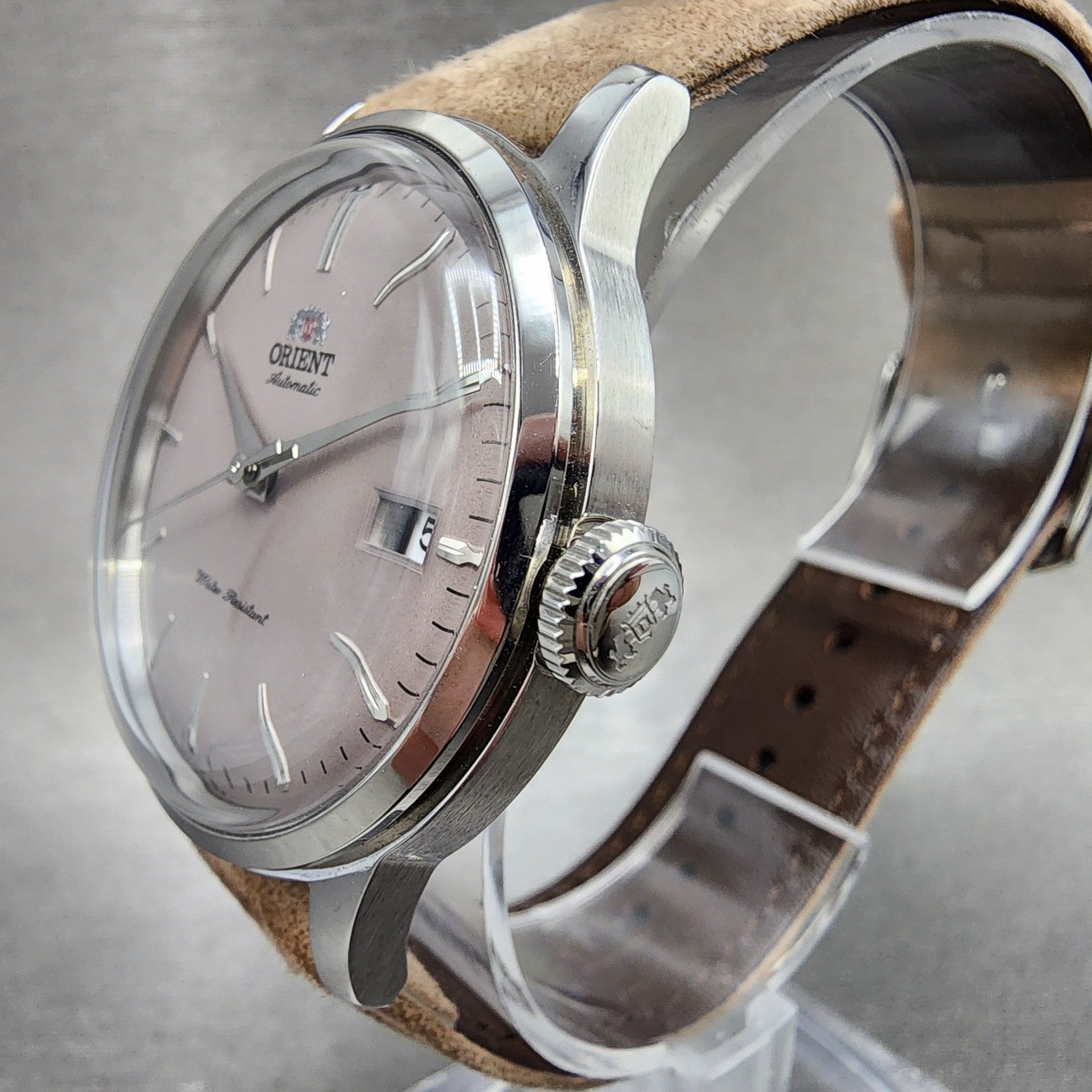 Orient Bambino Watch Men38mm Gray Dial Steel Date Automatic RAAC0M07N W/Box3
