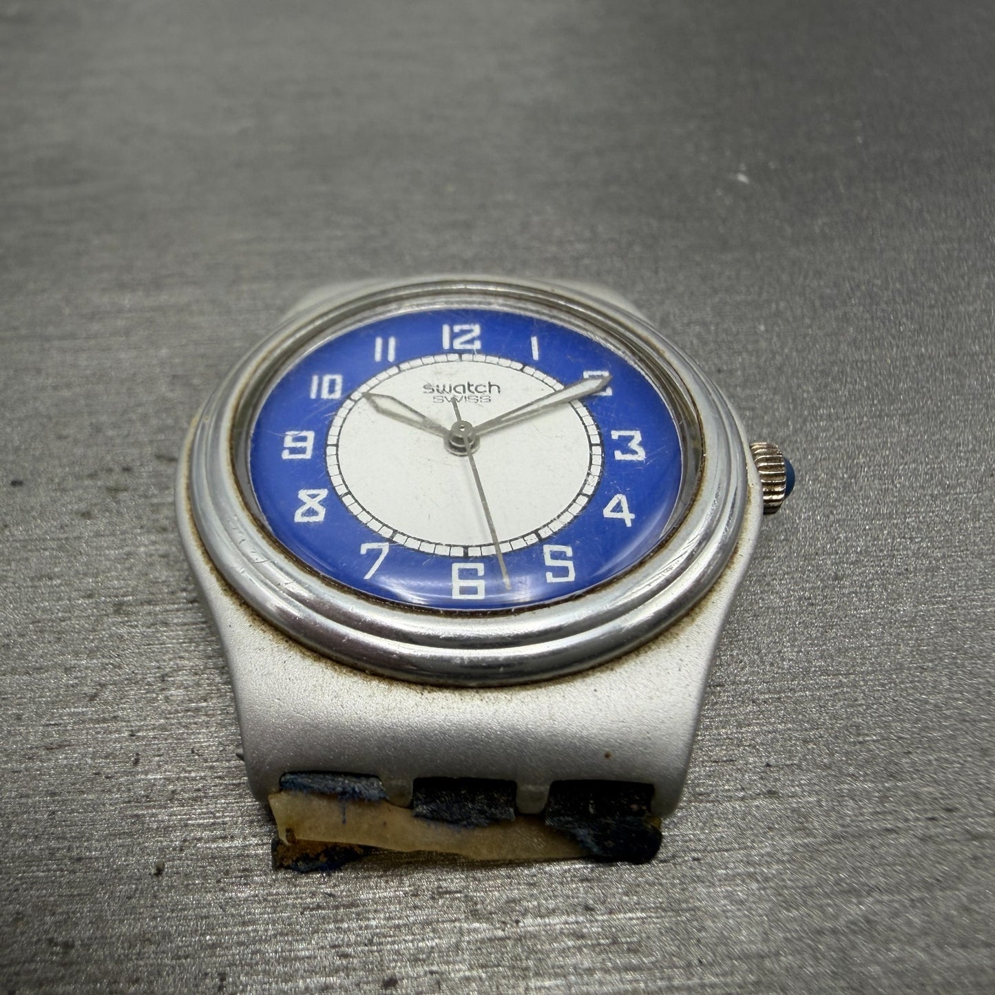 Swatch Medium La Piazza Watch Women 33mm Blue Dial Silver Tone YLS1001 New Batt2