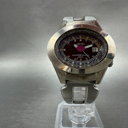 Seiko ALBA AKA Watch Women 33mm Red Dial Silver Tone Date V782-5A40 New Battery5