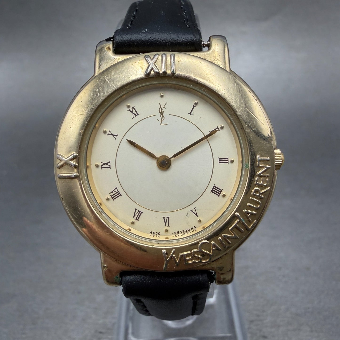 Yves Saint Laurent Watch Women 31mm Champagne Dial Two Tone 4620-E60957 New Batt0