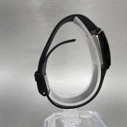 Skagen Tank Watch Women 23mm Black Dial Black Tone Rectangle 396XSBB New Battery8