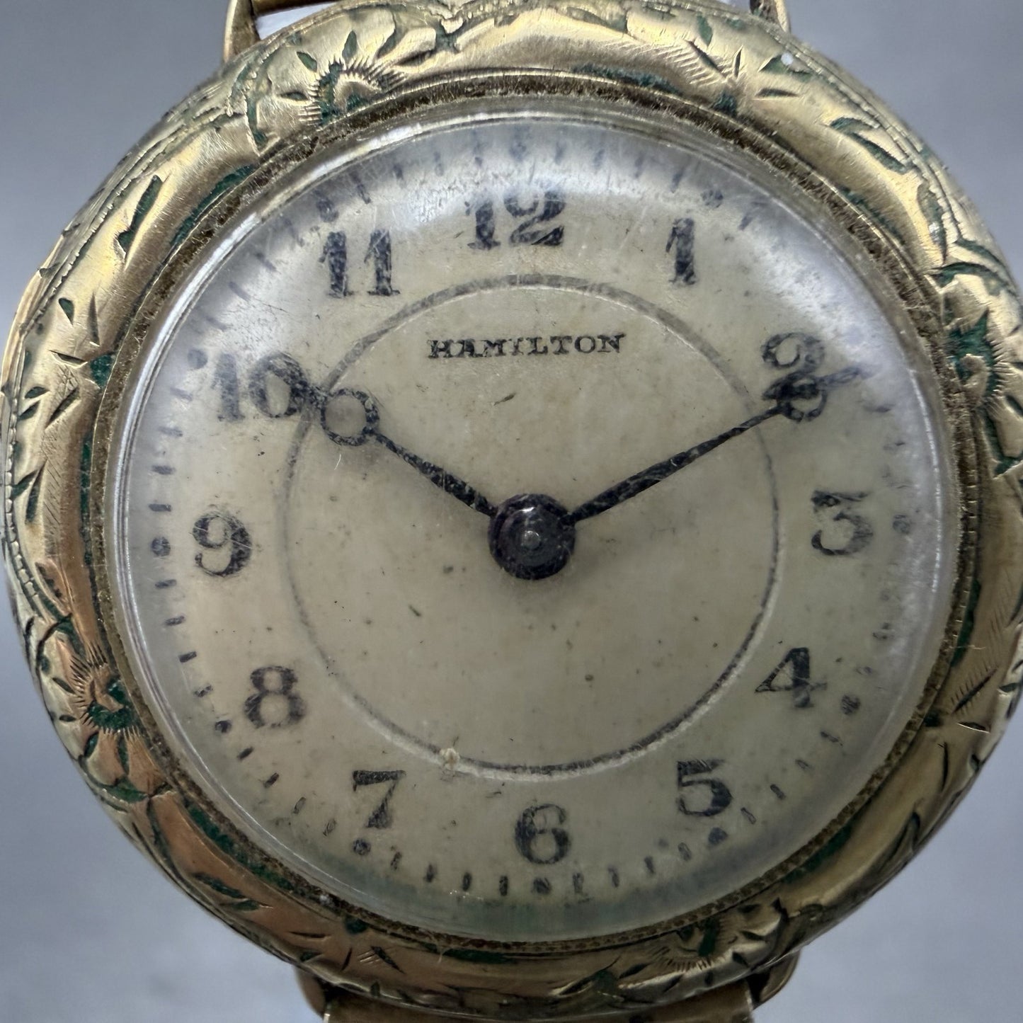 Hamilton Watch Women Cream Dial Gold Filled Manual Wind Grade 986 PARTS2