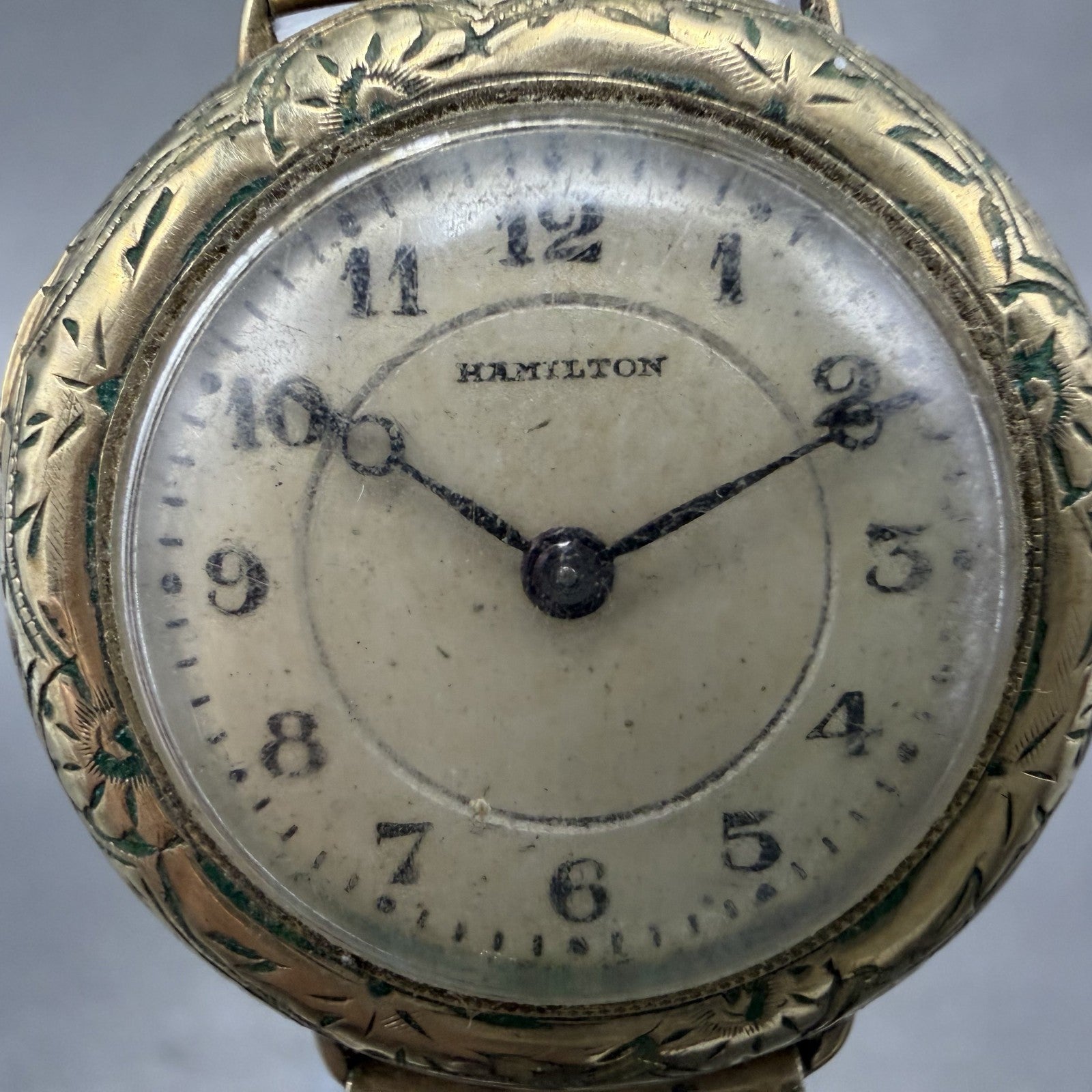 Hamilton Watch Women Cream Dial Gold Filled Manual Wind Grade 986 PARTS2