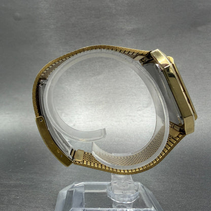 Citizen Forma Tank Watch Men 31mm Champagne Dial Gold Tone Daydate New BatteryAB8