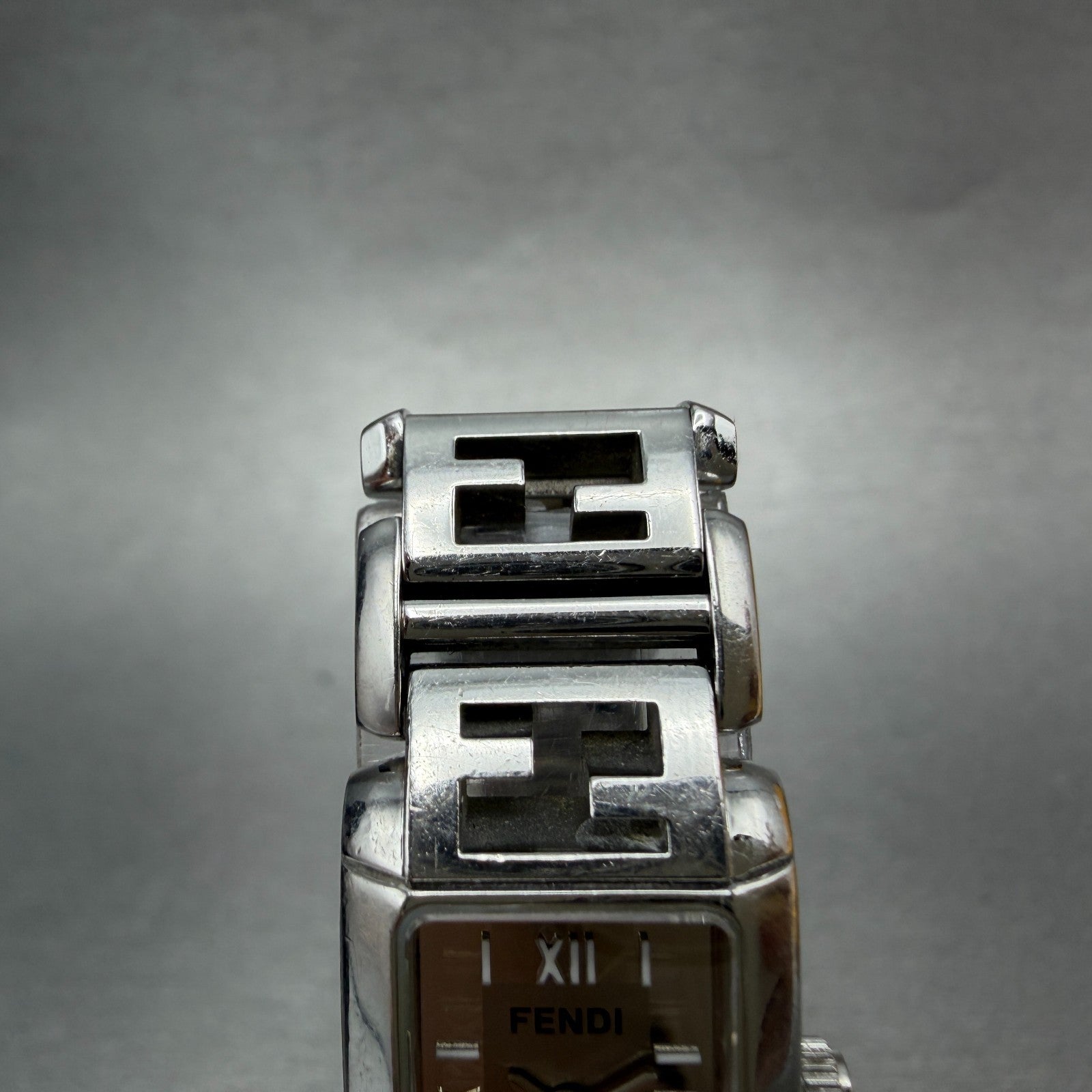 Fendi 1200L Tank Watch Women 16mm Silver Dial Steel Rectangle New Battery W/Box6