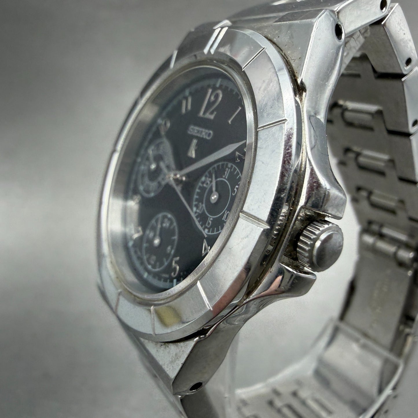 Seiko Lukia Watch Women 33mm Black Dial Silver Tone Daydate 5y89-0b30 NewBattery2