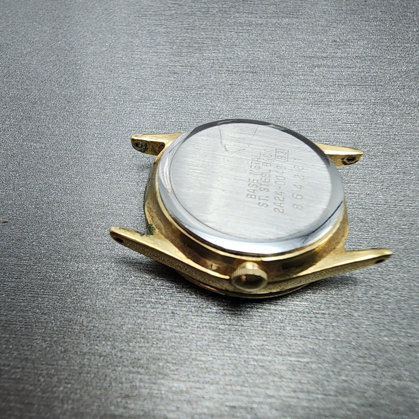 Seiko Moon Phase Watch Women 24mm White Dial Gold Tone Round 2A240048 PARTS9